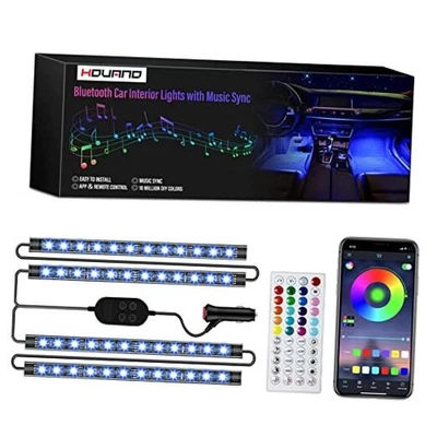 Luci LED Auto, Controllo App con Luci Interne Auto Intelligenti, Accendino Striscia Fai da Te - Immagine 1 di 4