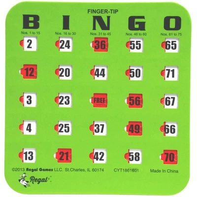 Bulk Bingo Cards with Sliding Windows – Reusable Large Print for Adults, 100 - Image 1 of 4