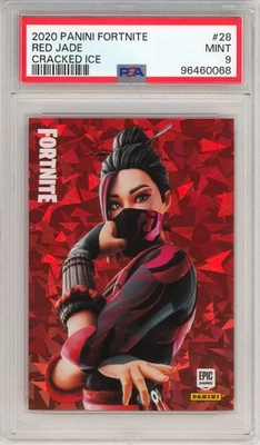 2020 PANINI FORTNITE SERIES 2 CRACKED ICE #28 RED JADE PSA 9 - Image 1 of 2