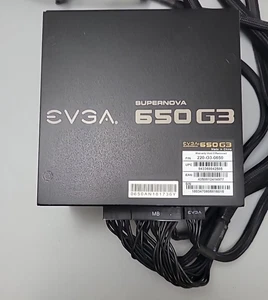 EVGA SUPERNOVA 650 G3 POWER SUPPLY / 650W GOLD POWER (80 PLUS GOLD) - Picture 1 of 6