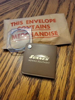 Vintage SUNNEN Honing Stones Tool Pocket Loupe Magnifying Glass Rare Magnifier  - Image 1 of 4
