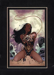 WONDER WOMAN w SKULL MATTED PRINT by Adam Hughes - Picture 1 of 1