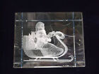 Santa 3DCrystal Laser Etched Paperweight  #118 Certificate of Authenticity