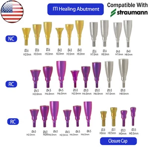 US Healing Cap Abutment RC NC Analog Cover Screw Titanium Fits Straumann ITI BLT - Picture 1 of 52