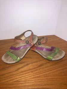 Spring Step L'Artiste Novato Womens Multi Color Sandals US 8 / EU 38 Hook Loop - Picture 1 of 9