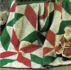 Easy Poinsettia swirl afghan throw blanket crochet PATTERN 