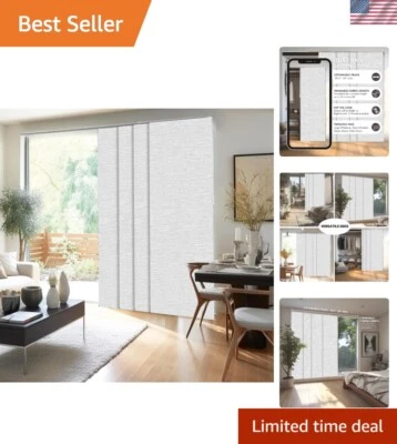 Persianas para puertas correderas verticales blancas tiza - 46-86 W x hasta 96 H - Decoración moderna Foto 1 de 4