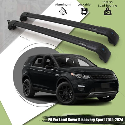 Portaequipajes negro barra transversal de techo para Land Rover Discovery Sport 2015-2024 Foto 1 de 4