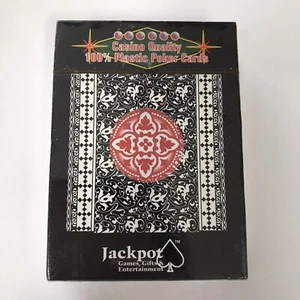 Mazzo Carte da Gioco Jackpot Casino Qualità Poker Blackjack Sigillato Nuovo B/N - Foto 1 di 3