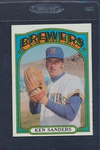 1972 Topps #391 Ken Sanders Brewers quasi nuovo/MT *7647 - Foto 1 di 1