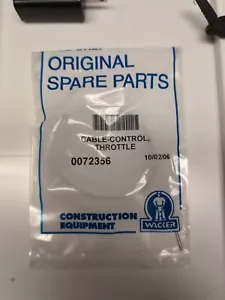 NEW OEM Wacker NEUSON BS45Y, BS52Y, BS65Y Throttle Cable - 0084659 - Picture 1 of 2