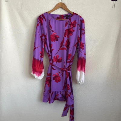 Vestido Prabal Gurung Manga Globo Manga Larga Ajuste Floral + Acampanado Talla Mediana Foto 1 de 4