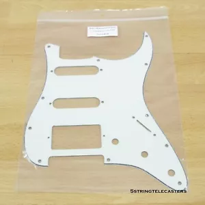 Stratocaster HSS Pickguard bianco per copertura tremolo Fender Am Std Pro Ultra MIM - Foto 1 di 7