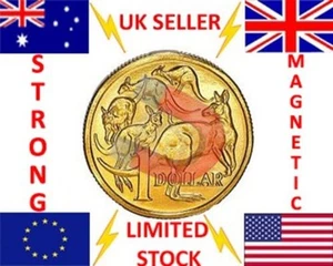 SUPER STRONG MAGNETIC AUSTRALIAN DOLLAR AUD $1 MAGIC TRICK COIN - MAGNET MAGIC - Picture 1 of 1