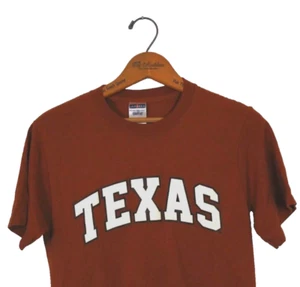 Vintage Texas T-Shirt Size Small University at Austin NCAA Football Burnt Orange - Picture 1 of 8