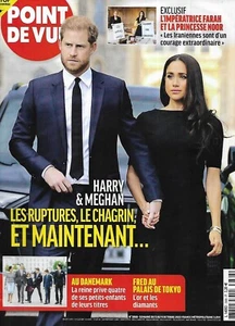 POINT DE VUE n°3868 05/10/2022 Harry & Meghan/ Farah & Noor/ Fred/ Les Slaughter - Foto 1 di 5