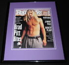 Brad Pitt 1994 Rolling Stone 11x14 couverture encadrée écran de reproduction 