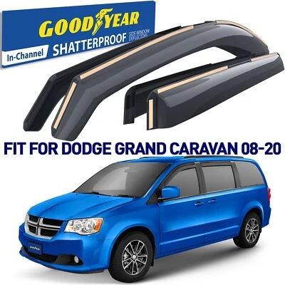 Защита от дождя вентиляционные козырьки козырек для Dodge Grand Caravan 2008-2020 годов выпуска - Изображение 1 из 4