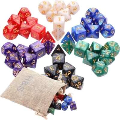 42pcs DND Dice 6 Sets Dungeons And Dragons Dice Set - 7 Sided Polyhedral H&S - Image 1 of 4