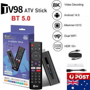 8K HD Fire TV Stick WiFi Android 14.0 Media Player with Bluetooth Voice Remote - Picture 1 of 16