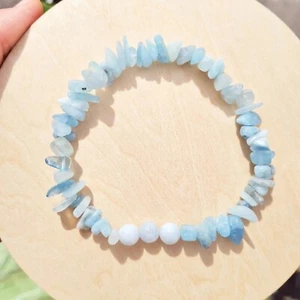 Aquamarin Heilarmband für Glück, Hoffnung und ewige Jugend, hilft - Bild 1 von 5