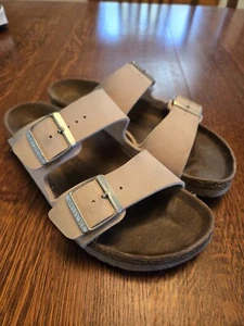 Birkenstock Arizona Two Strap Pink Ladies Size 39 US Size 8 - 8 1/2 - Picture 1 of 8