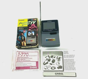 Casio Portable Color TV-770 w/ Crystal Vision David Robinson VINTAGE  - Picture 1 of 12