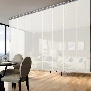 Panel Track Sliding Vertical Blinds 130-260"W (8-12 Panels) - Teodora - Picture 1 of 28