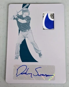 Dansby Swanson Printing Plate Auto Patch Nike Braves 2019 Immaculate 1/1 - Picture 1 of 2
