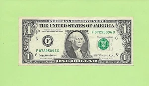 1995 $1 WEB FED PRESS F 8729 5096 D .... PLAQUE AVANT-4, ARRIÈRE-9 COURSE-14 - Photo 1/2