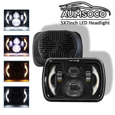 Par de faros LED de haz alto y bajo S+ para Ford F150 F250 F350 1978-1986 7x6 5x7 pulgadas Foto 1 de 4