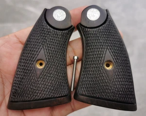 RETRO S&W M 1917 GRIPS US ARMY DIAMOND CHECKERED CUSTOM PRE-WAR NICE ** NEW MED - Picture 1 of 23