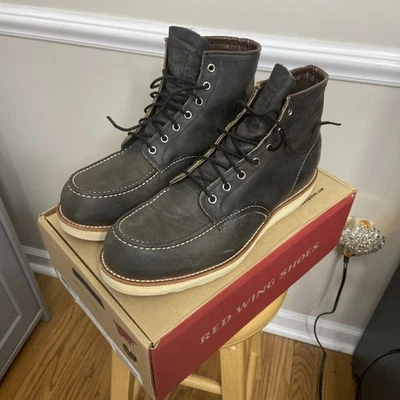 Puntera para hombre Red Wing Moc 8890 carbón áspero y resistente 12D segundos de fábrica usado en excelente estado Foto 1 de 4