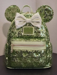 2025 Disney Parks Loungefly Mini Rucksack Minnie Mouse - Tinker Bell Grün - Neu - Bild 1 von 11