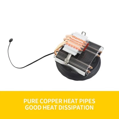 CPU Cooler 4 Copper Heat Pipes 3Pin Colorful Quiet Cooling Fan Replacement For ˜ - Image 1 of 4