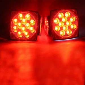 Kit de 1 par de luces traseras LED sumergibles cuadradas para remolque barco camión impermeable - Imagen 1 de 8