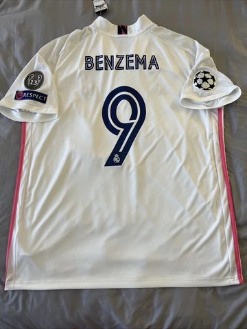 Benzema #9 Real Madrid Mens EXTRA LARGE UEFA Champions League Jersey Cover