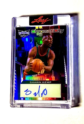 Shawn Kemp Autograph #5/5 Leaf Vibrance Refractor Basketball Auto SP ONLY 5 MADE - Image 1 of 4