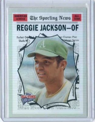 2004 TOPPS ALL-TIME FAN FAVORITES REFRACTOR #5 - REGGIE JACKSON #ED 161/299 - Image 1 of 2
