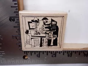 SELLOS DE MUSEO PICASSO LOS TRES MÚSICOS MADERA GOMA SELLO NUEVO L5635 - Imagen 1 de 2
