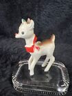 VTG Small Plastic Rudolph the Red Nose Reindeer Figure Christmas MCM Ornament