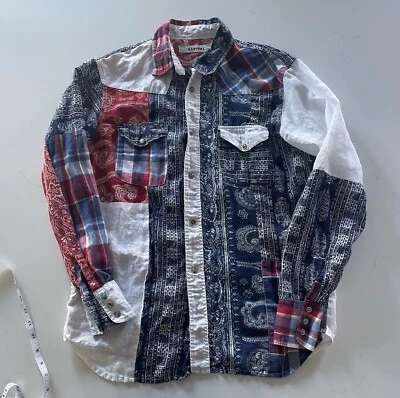 Camisa Kapital Kiro Hirata Patchwork Western Snap Talla 2 Mediana Foto 1 de 4