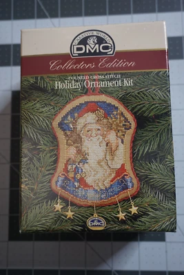 DMC 假日装饰品套件圣诞老人计数十字 Stich 收藏版全新 2000 — 第 1/4 张图片