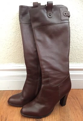 Botas Banana Republic Luella Cuero Suave Coñac Oscuro Talla 7.5 Nuevas Sin Caja Minorista $198 Foto 1 de 4