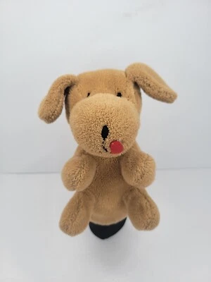 Hand Puppet Golf Club Head Cover Soft Stuffed Plush Animal Brown 10" Dog   - Image 1 of 4