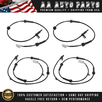 4PCS Front & Rear LH/RH ABS Wheel Speed Sensor for 2007-2013 Nissan X-Trail 2.5L - Image 1 of 4