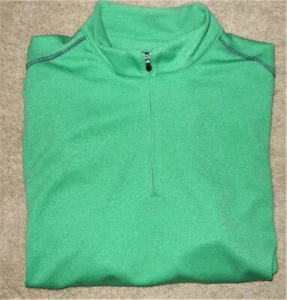 Pebble Beach Golf Performance Pullover Shirt Oberteil grün Large 1/2 Reißverschluss NEU - Bild 1 von 4