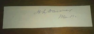 Autógrafo del Senador Henry L. Dawes (1816-1903) - Corte Firma con Inscripción - Imagen 1 de 2