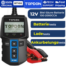 TOPDON BT100 Tester akumulatorów samochodowych Tester akumulatorów Tester baterii Tester baterii Tester 12V DE