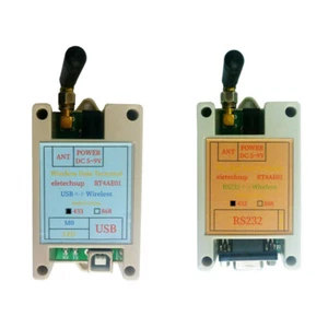 USB RJ45 to RS232 Wireless Transceiver Serial Data Long-Distance Transmission - Picture 1 of 7